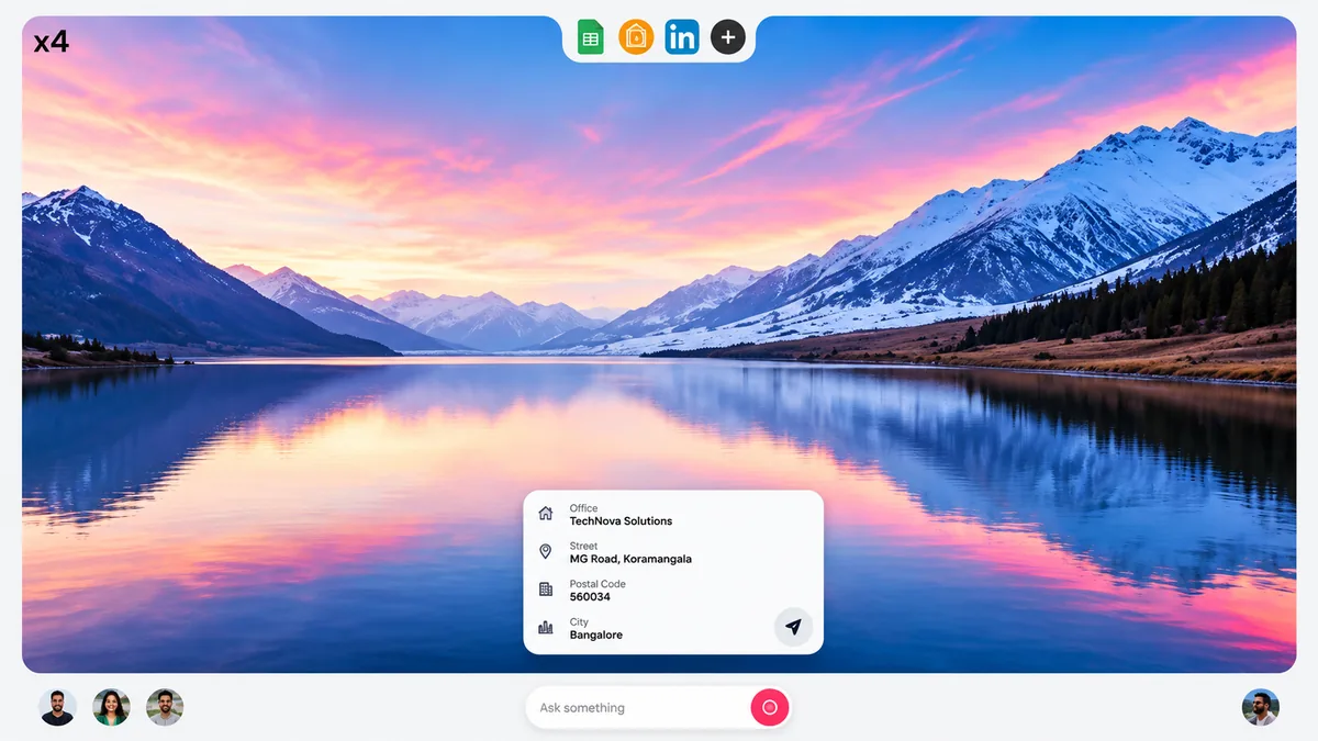 Warmwind OS Ambient Desktop Interface with Natural Language Prompt Bar